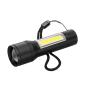 Preview: LED-Taschenlampe mit COB-Leuchte in schwarz